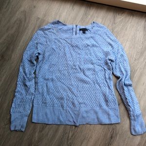 Blue sweater with zipper in back